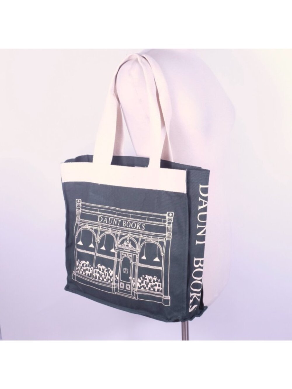 Daunt Books London tote bag US seller ready to ship green canvas - Picture 2 of 5